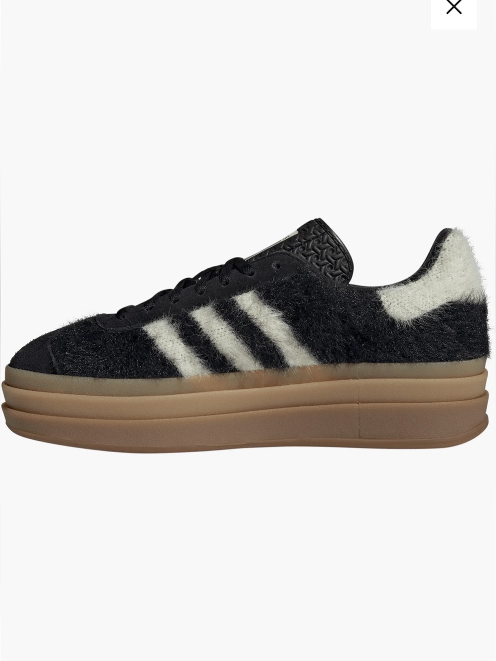 Adidas Women’s Black & White Platform Suede Sneaker - Gazelle Bold Sneaker